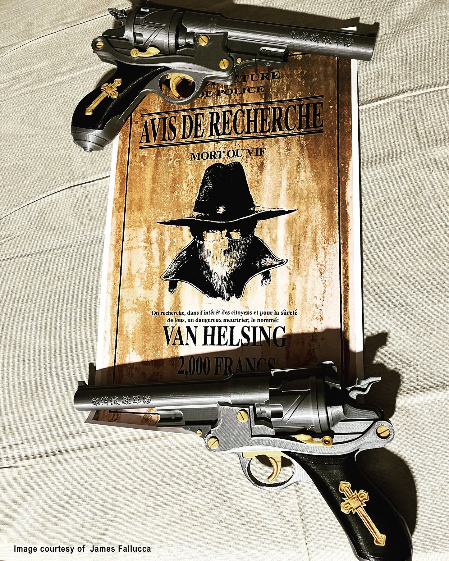 Van Helsing Revolver Prop Replica Gun Cosplay Pistol - by buissonland