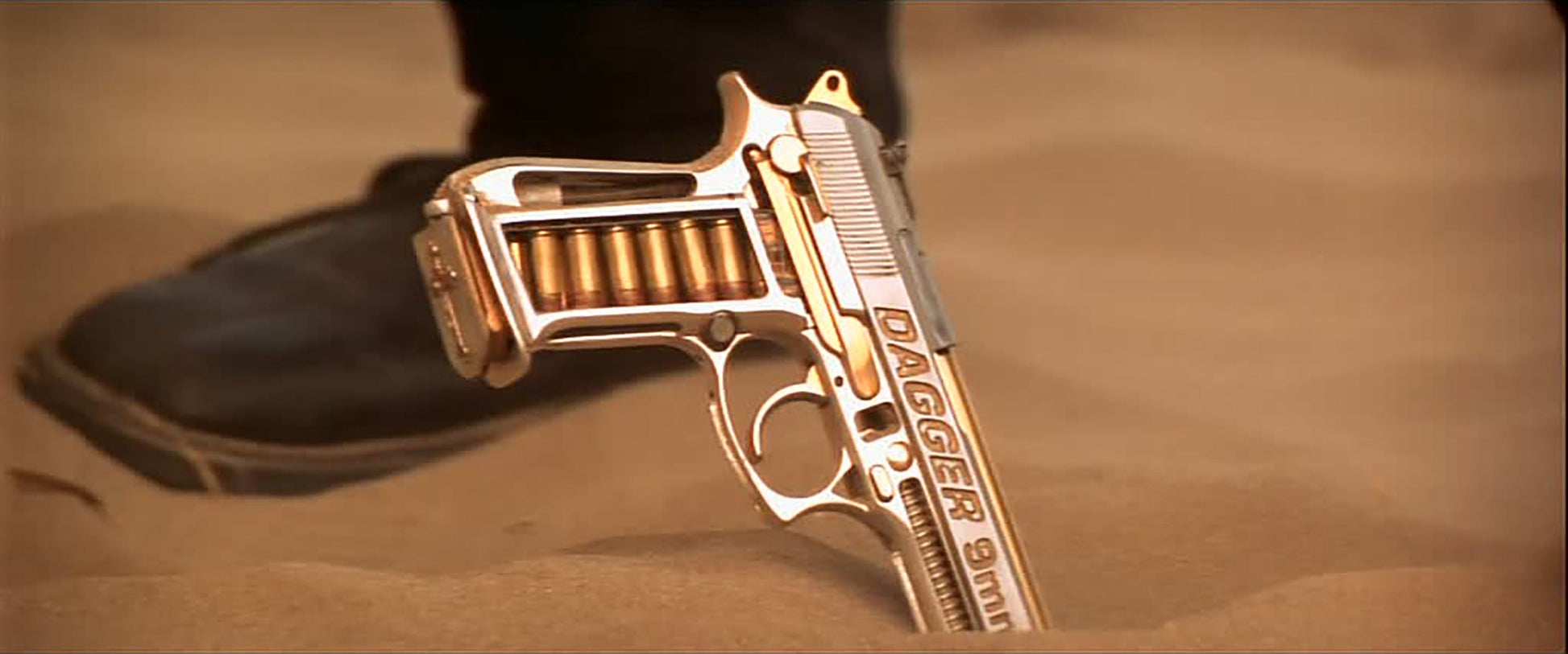 Mercutio's Dagger 9mm Gun from Romeo + Juliet Prop Replica Taurus PT99 - by DreamOfProps