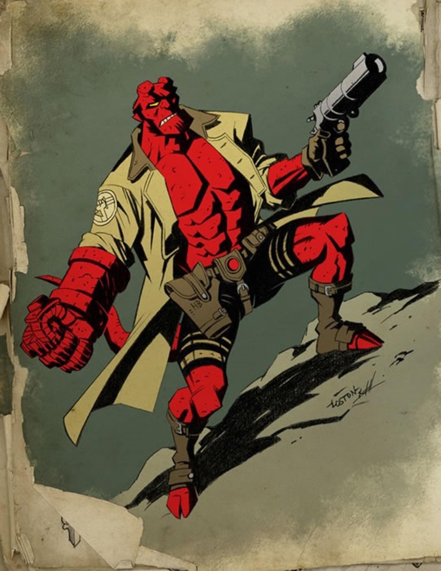 Hellboy Samaritan Gun Prop Replica Pistol Weapon Cosplay Mike Mignola