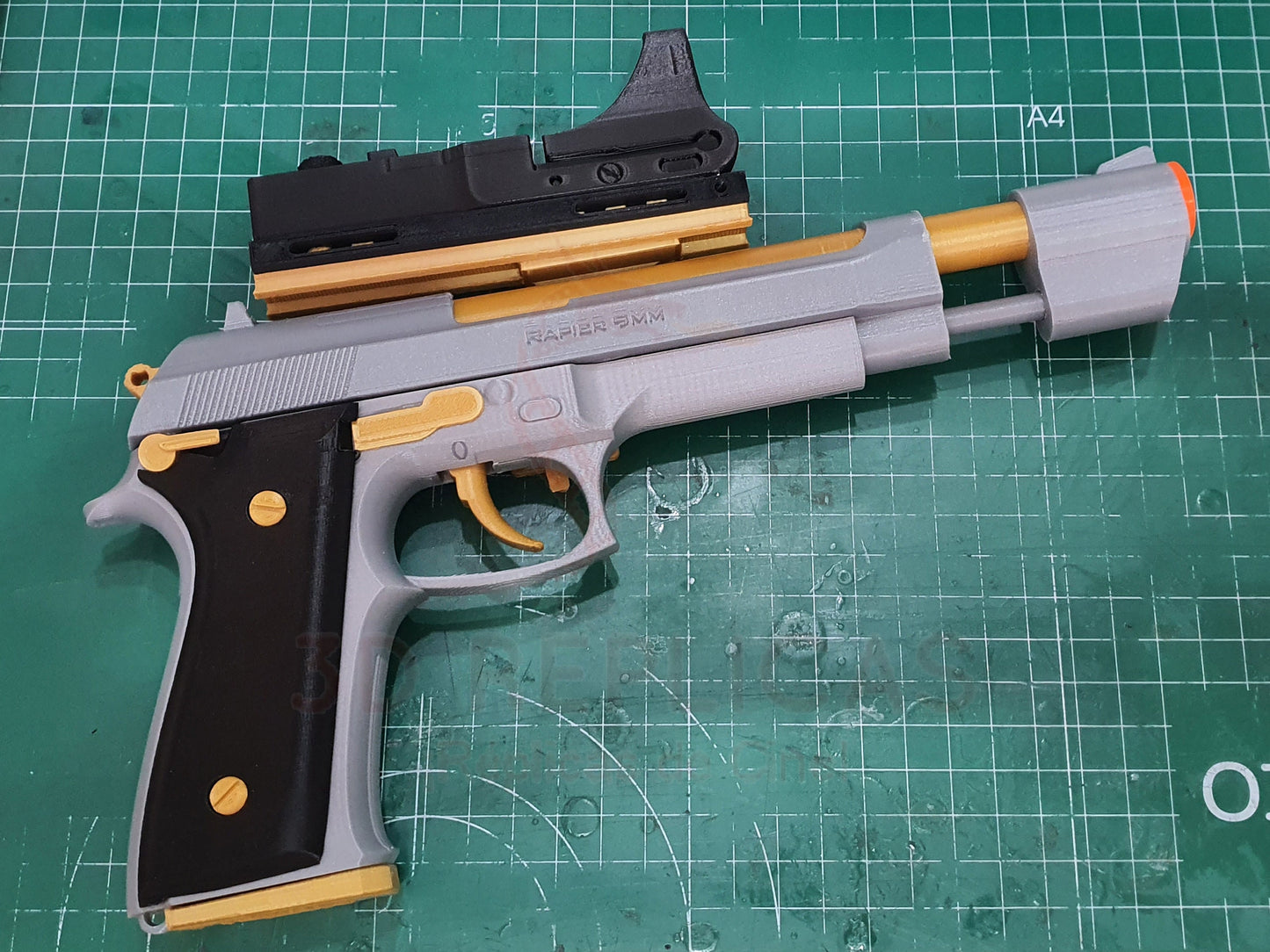 Tybalt's 'Rapier 9mm Series R Gun from Romeo + Juliet Prop Replica Taurus PT99 - by buissonland