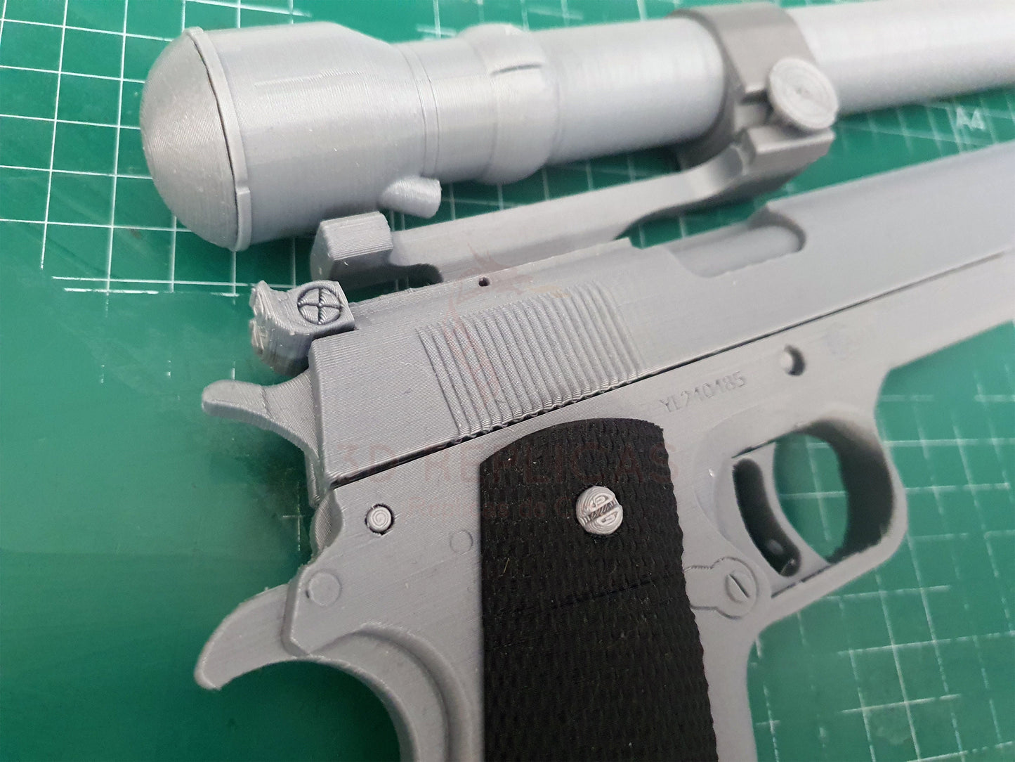 The Terminator AMT Hardballer .45 Longslide Gun Pistol Prop Replica Arnold Schwarzenegger Cosplay - by buissonland