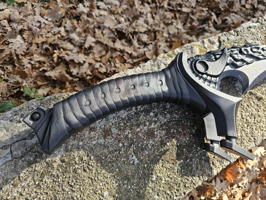 Predator Badlands Yautja Dek STUNT (All Black) Sword Folding Plasma Prop Replica Cosplay