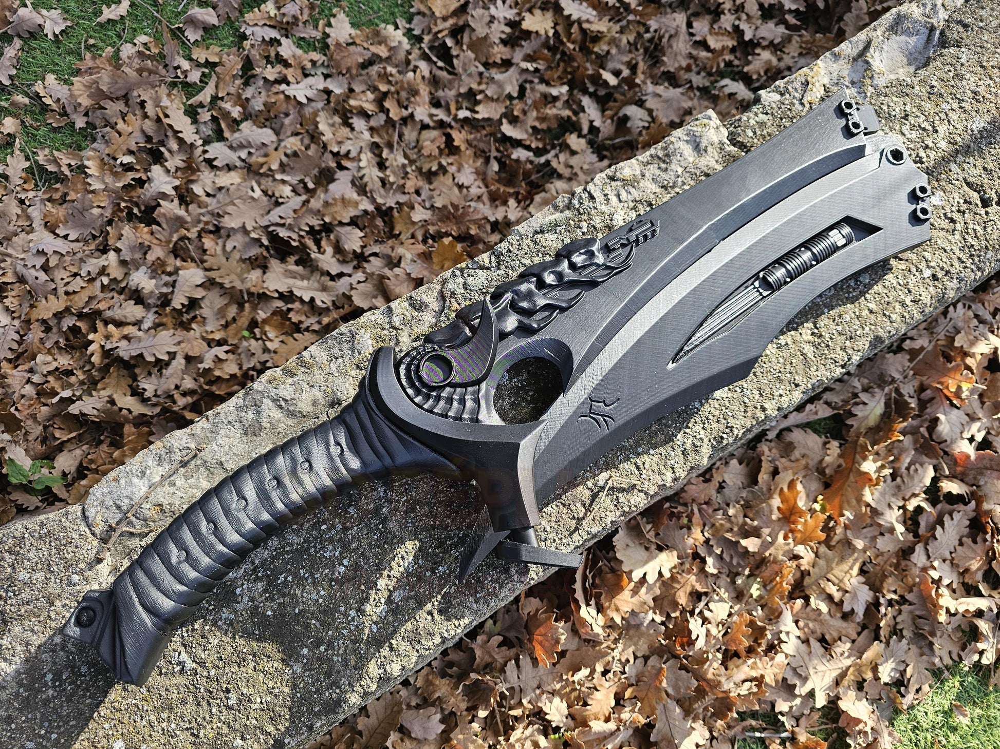 Predator Badlands Yautja Dek STUNT (All Black) Sword Folding Plasma Prop Replica Cosplay