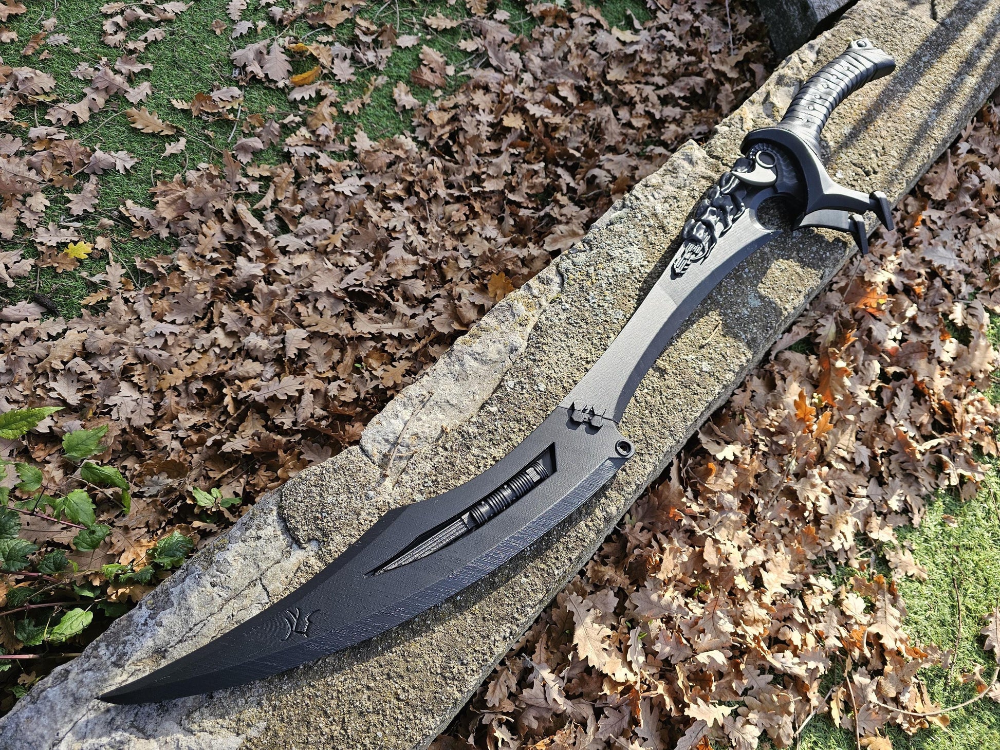 Predator Badlands Yautja Dek STUNT (All Black) Sword Folding Plasma Prop Replica Cosplay