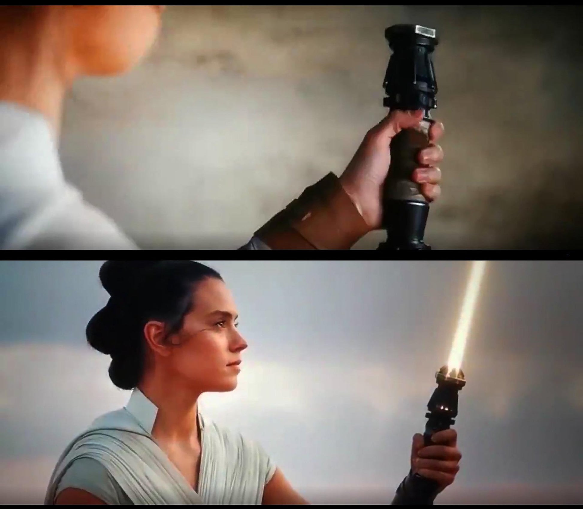 Star Wars Rey's Scavenger Lightsaber Rise of Skywalker Prop Replica Cosplay RoS