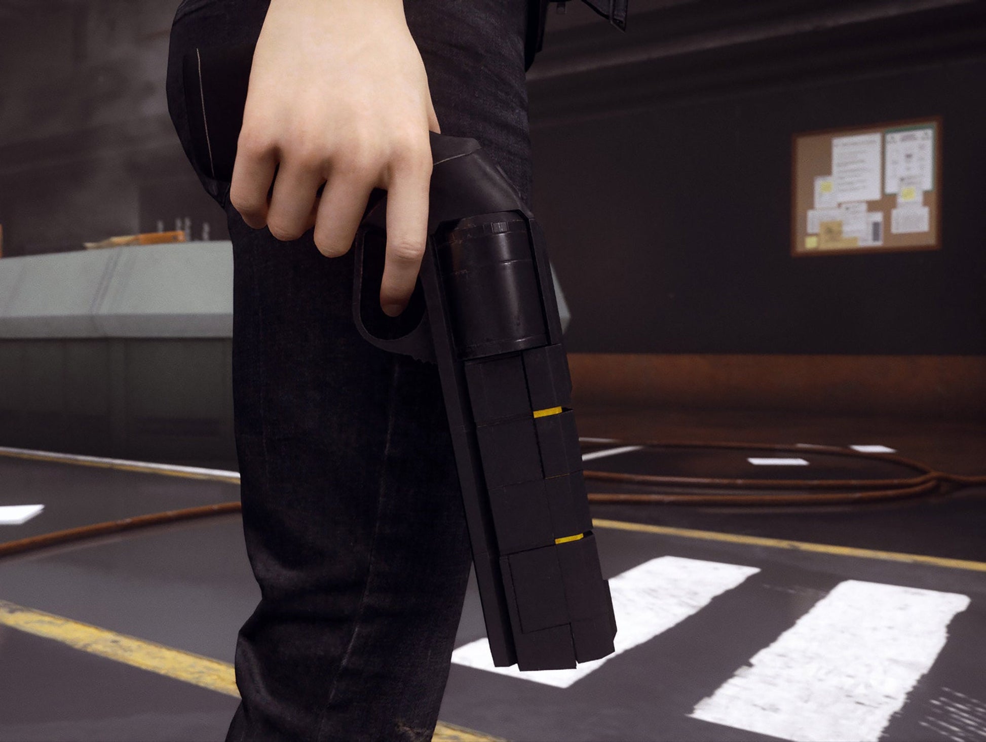 Control Hero Gun Service Pistol Cosplay Prop Replica OPEN & CLOSED versions! - by buissonland