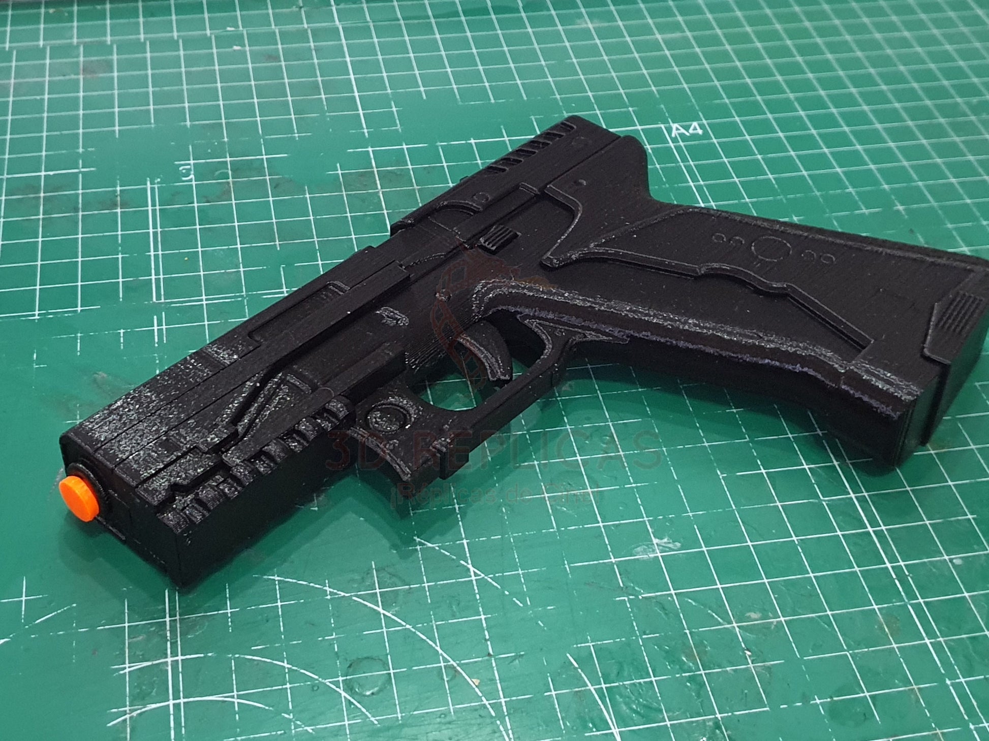 Ghost in the Shell Major's  Thermoptic Pistol Blaster Gun Cosplay Prop Replica - BLACK