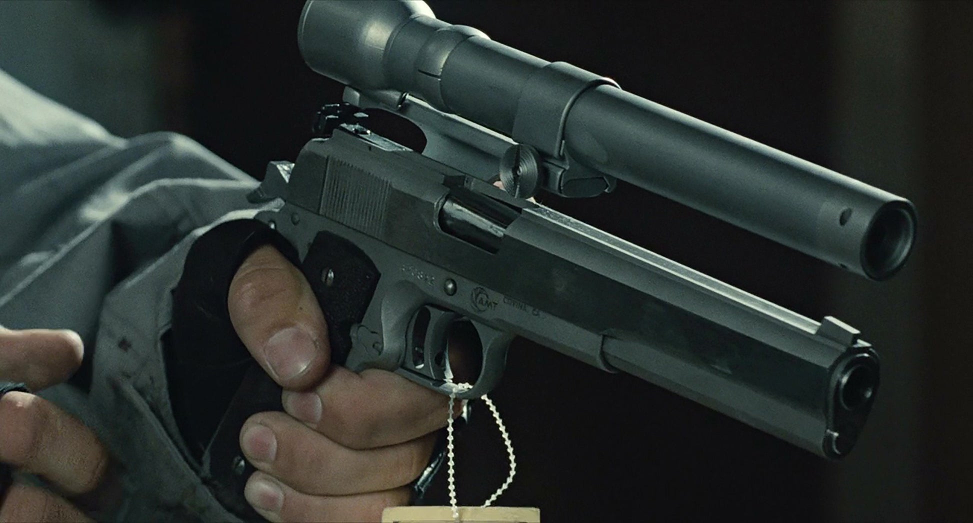 The Terminator AMT Hardballer .45 Longslide Gun Pistol Prop Replica Arnold Schwarzenegger Cosplay - by buissonland